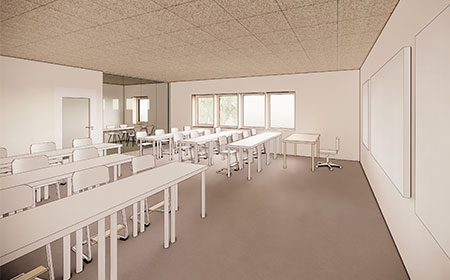 Bild över nytt klassrum.
